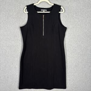 My Collection Dress XL Knee Knit Crepe Career Church Modest Minimal Quiet Preppy